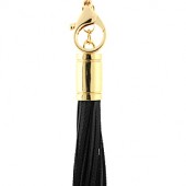Key Chain - Leather Tassel - Black